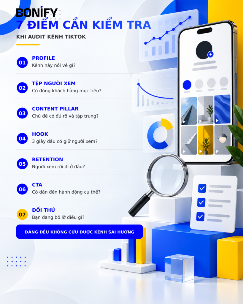 7 điểm cần kiểm tra khi audit kênh TikTok
